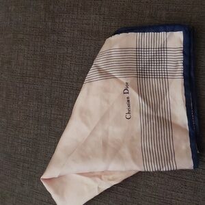 Christian Dior Silk Pocket Square Scarf $320 Value Unisex
